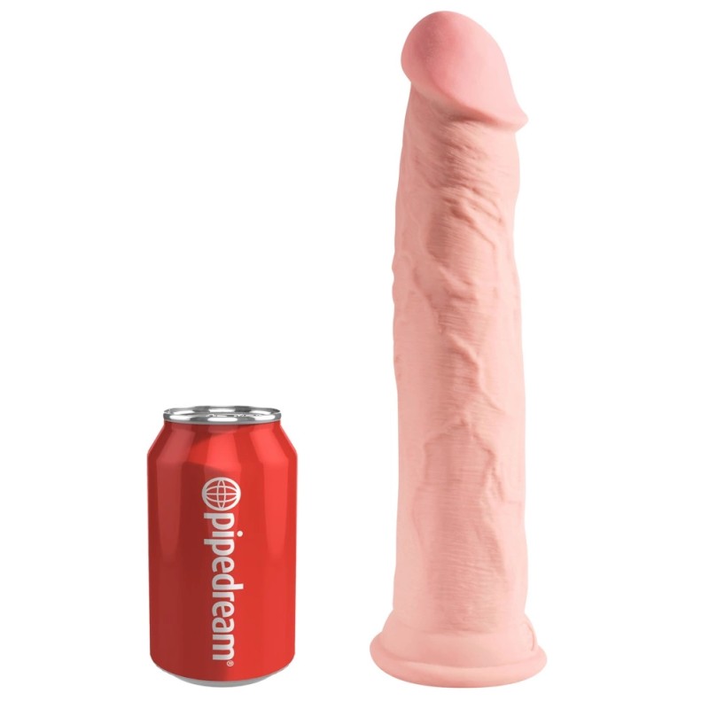 King Cock Plus - Realistyczne Naturalne Dildo Z Przyssawką 28 CM Jasny Kolor Skóry